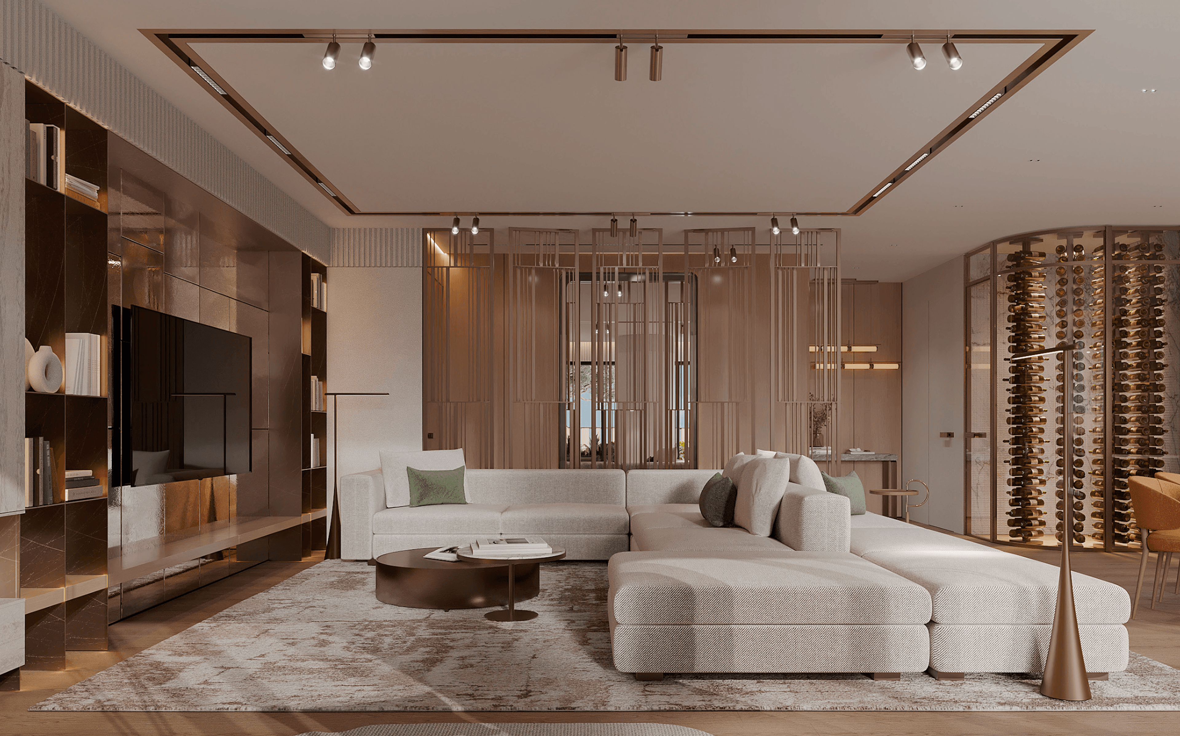 Perspectiva ilustrada do interior